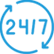24/7 Logo Icon