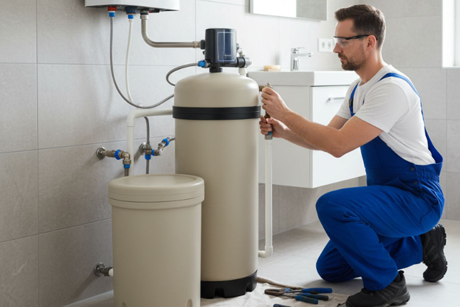 Water Softener installation for Water heater
