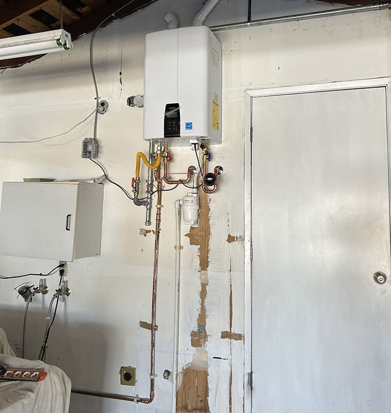 After: Tank to tankless upgrade
