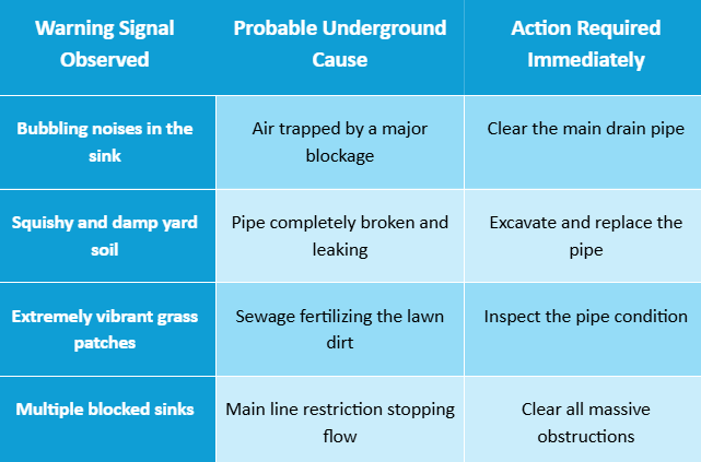 connection between symptoms and failures