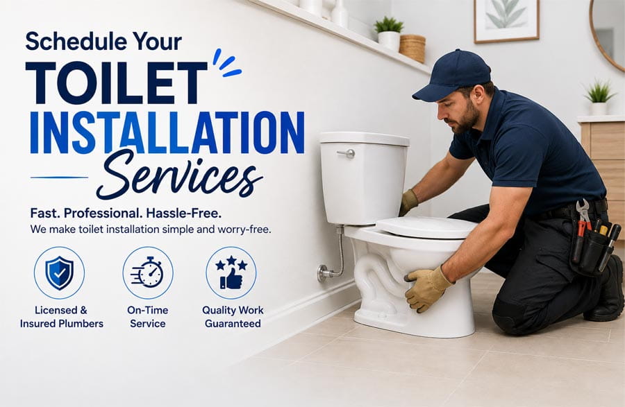 
Schedule a toilet installation with a plumber