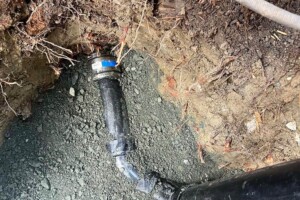 Underground sewer pipe repair
