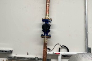 Commercial copper pipe installation