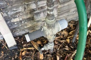 Outdoor hose bib plumbing repair